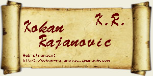 Kokan Rajanović vizit kartica